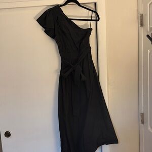 One shoulder 100% cotton dress